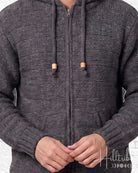 New Zealand wool sweater in charcoal