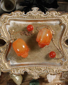 Crystal Skull Pendulum Carnelian