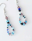 Beaded earrings on a white background