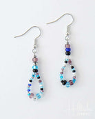 Beaded earrings on a white background