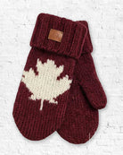 Maple Leaf Wool Mittens 
