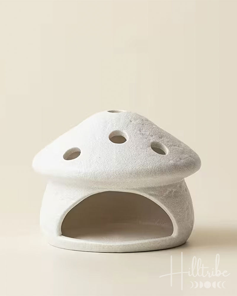 Mushroom House Smudge Pot