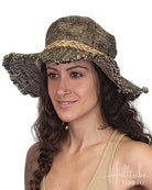 Black Tamarindo Wire Rim Fringe Hat from Hilltribe Ontario