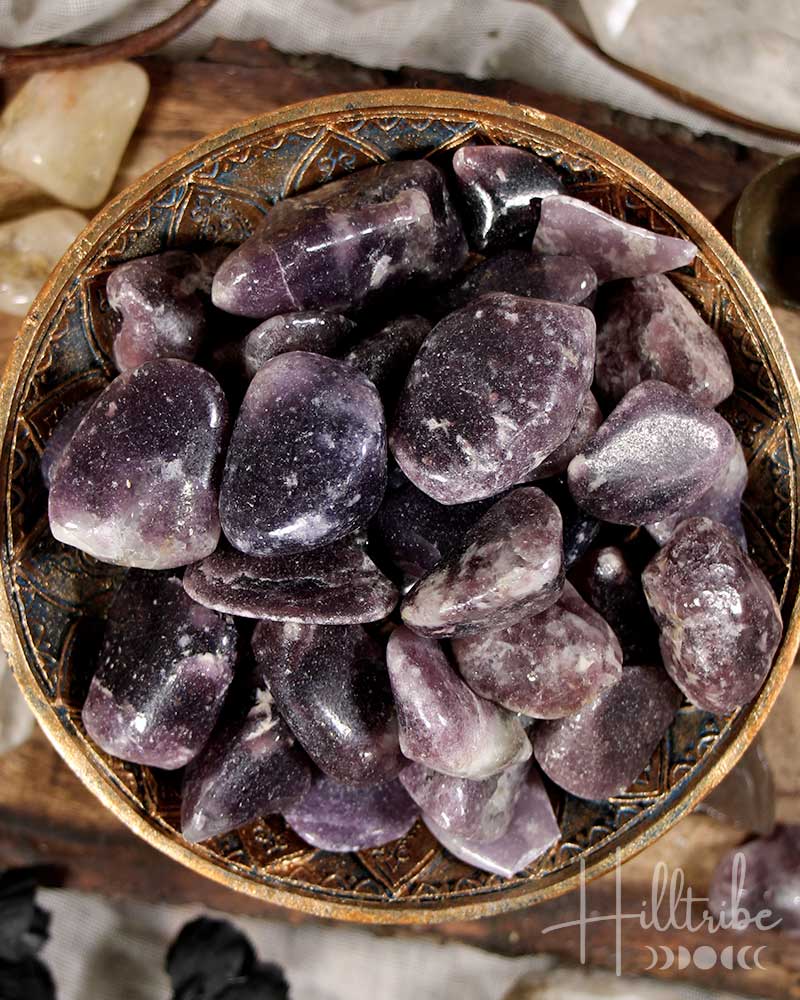 Lepidolite Tumbled from Hilltribe Ontario