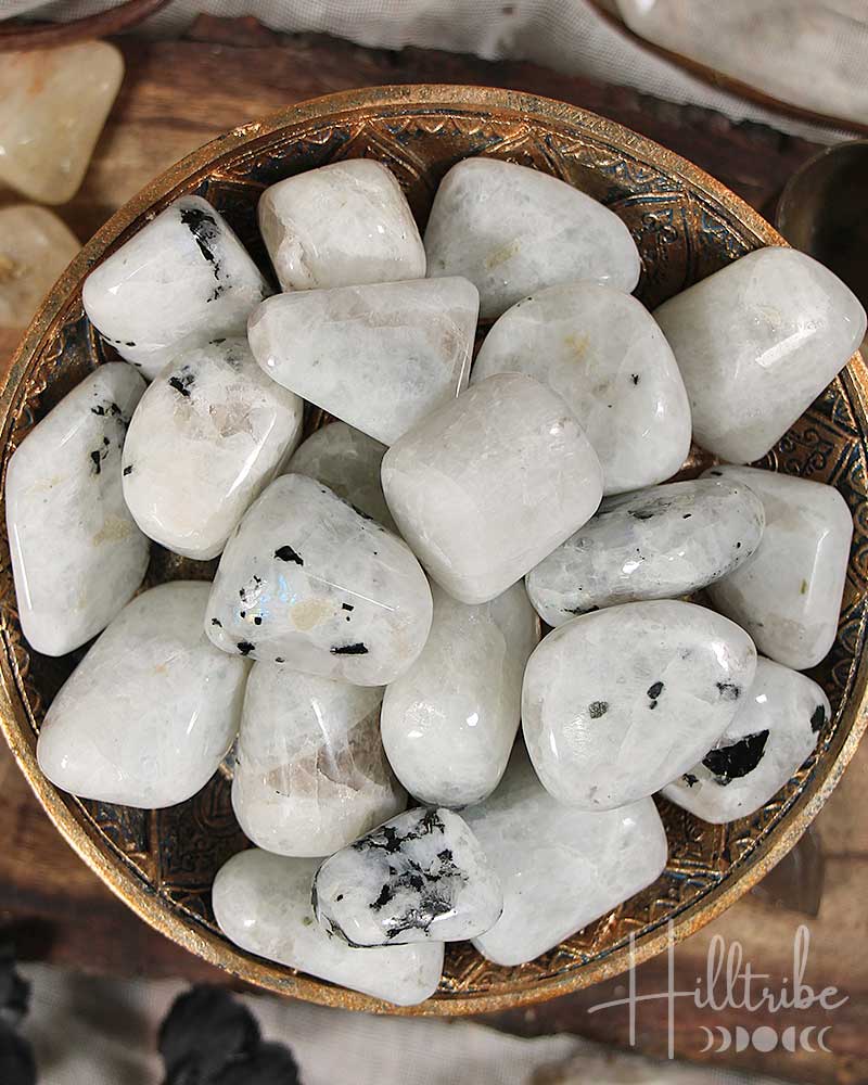 Rainbow Moonstone Tumbled from Hilltribe Ontario