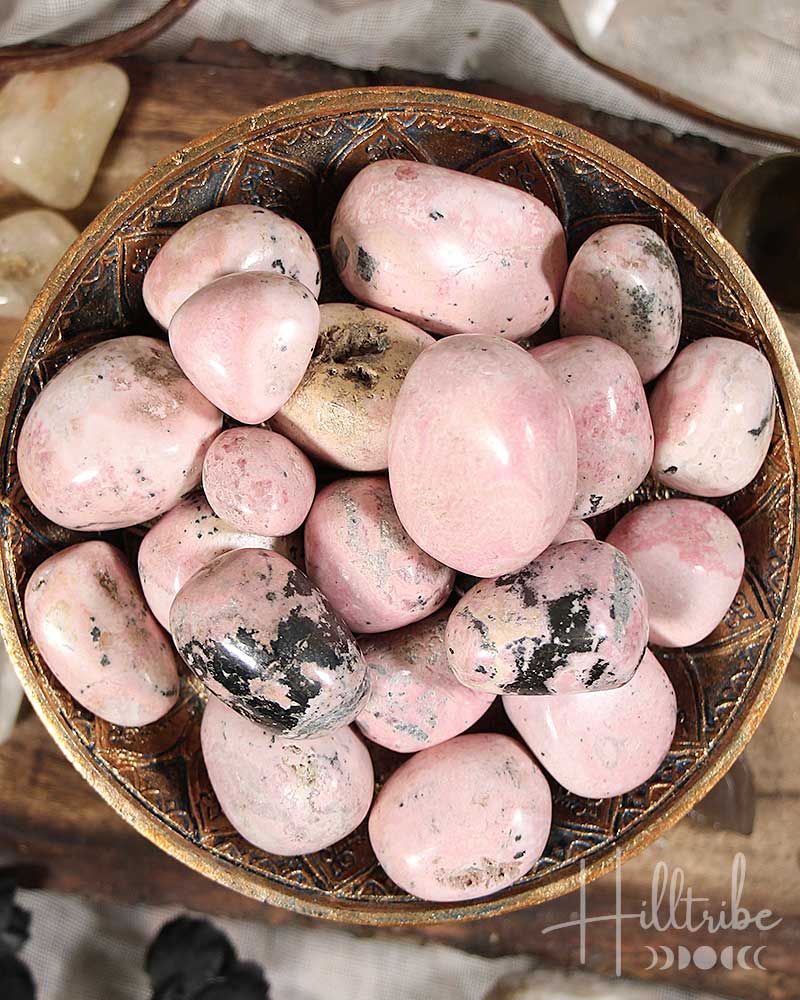Rhodonite Tumbled from Hilltribe Ontario