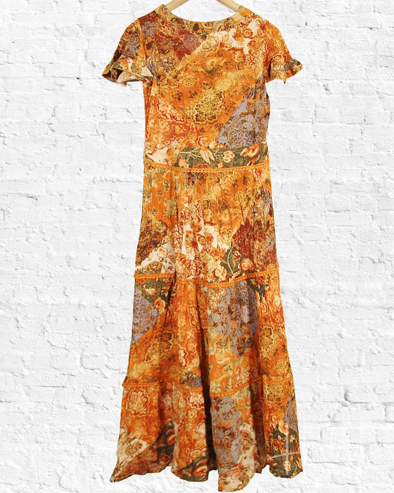 Rust Garden Party Dress from Hilltribe Ontario