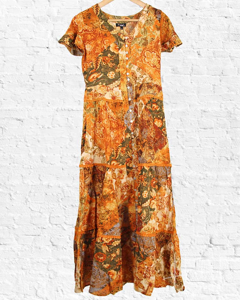 Rust Garden Party Dress from Hilltribe Ontario