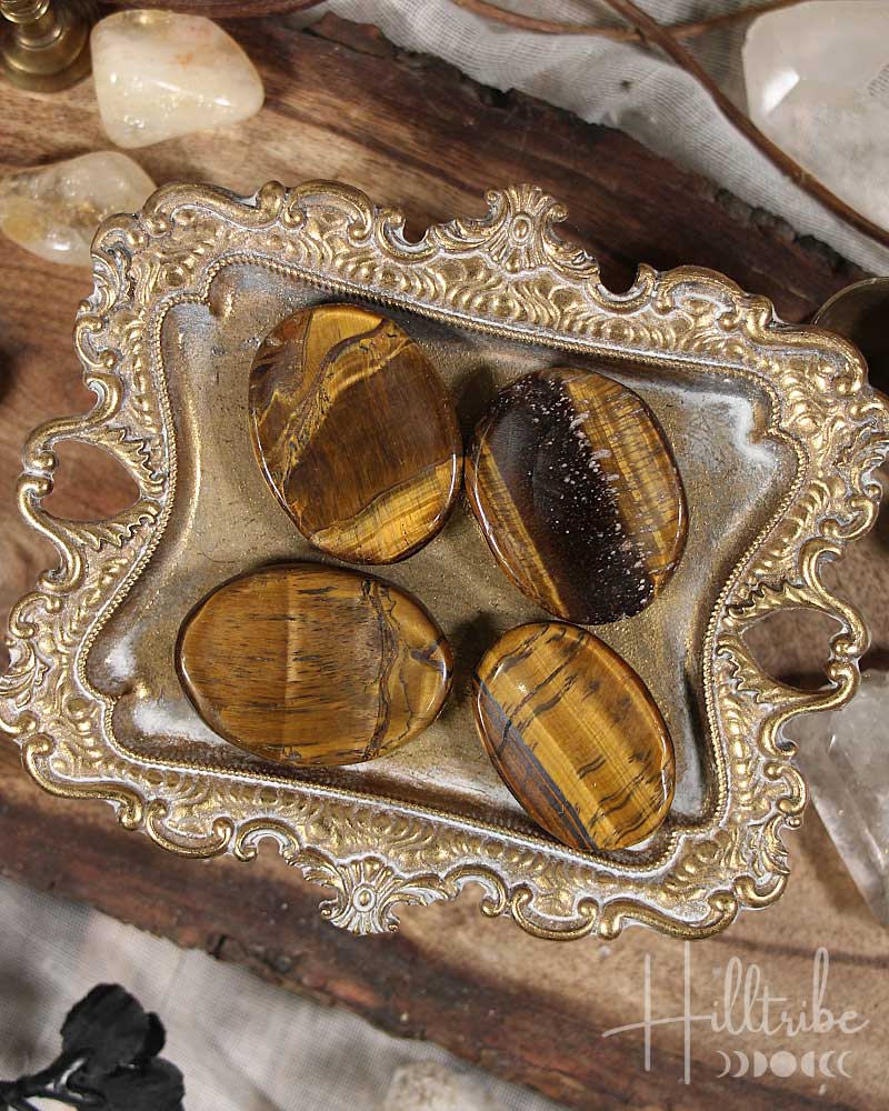 Tiger Eye Worry Stone from Hilltribe Ontario