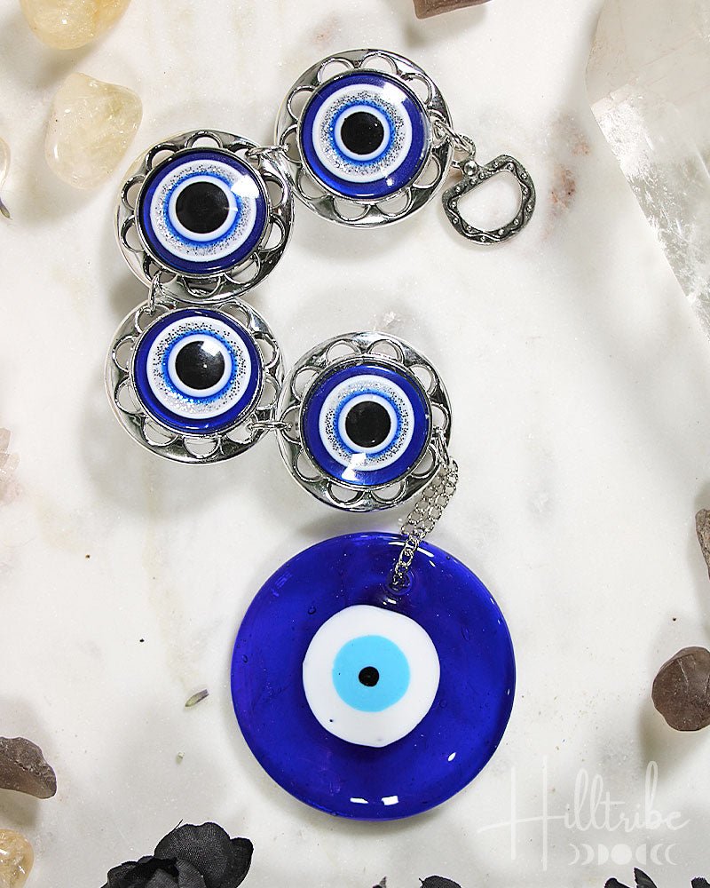 5 Evil Eye Silver Protection Talisman from Hilltribe Ontario
