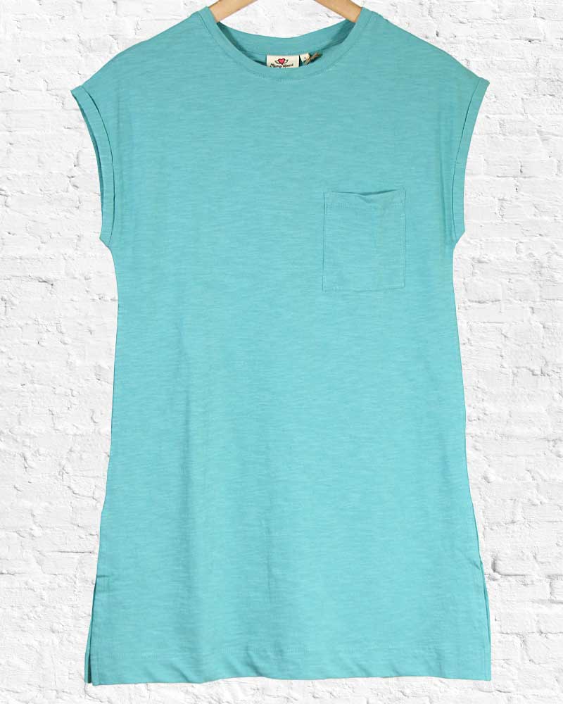 Turquoise Peaceful Organic Cotton Top from Hilltribe Ontario