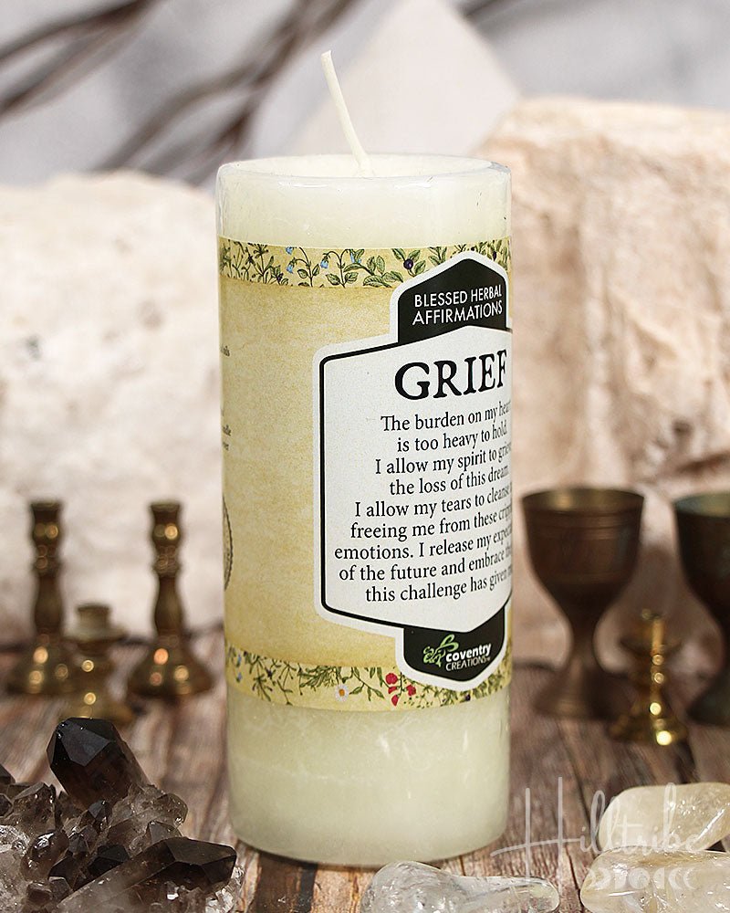 Affirmation Grief Candle from Hilltribe Ontario