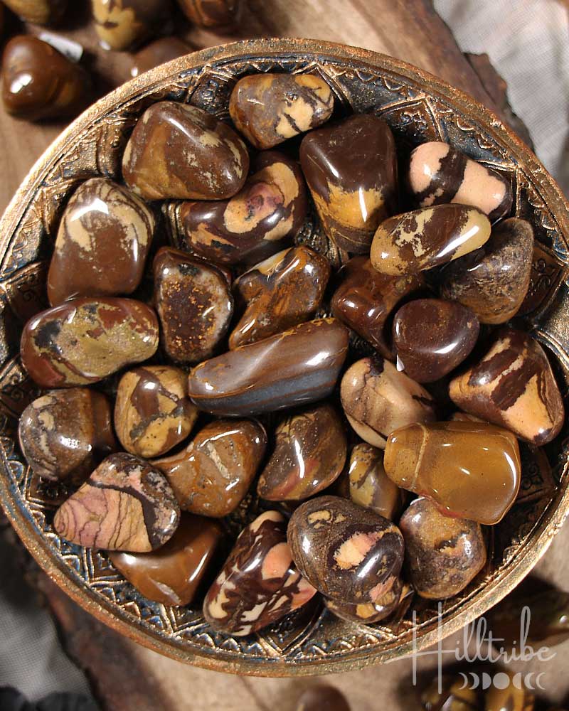 African Picture Jasper Tumbled from Hilltribe Ontario