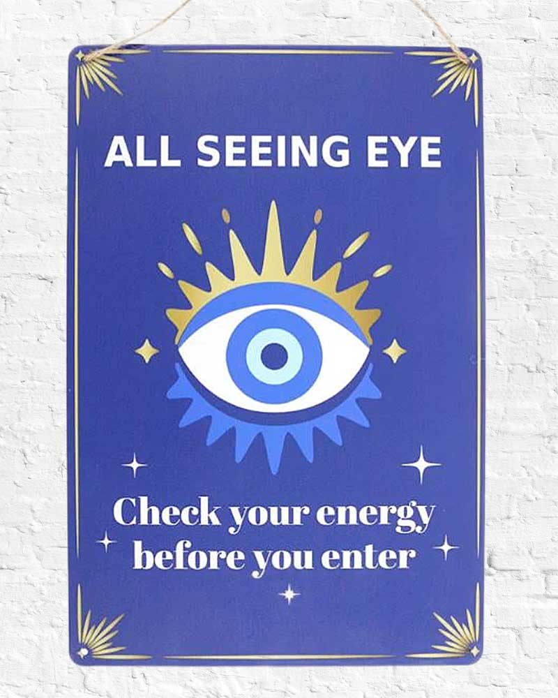 All Seeing Eye Metal Wall Plaque from Hilltribe Ontario