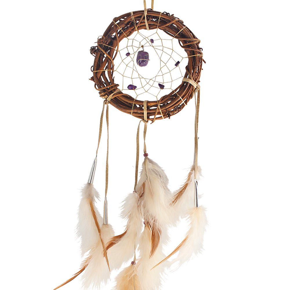 Amethyst & Twig Dreamcatcher 6" from Hilltribe Ontario