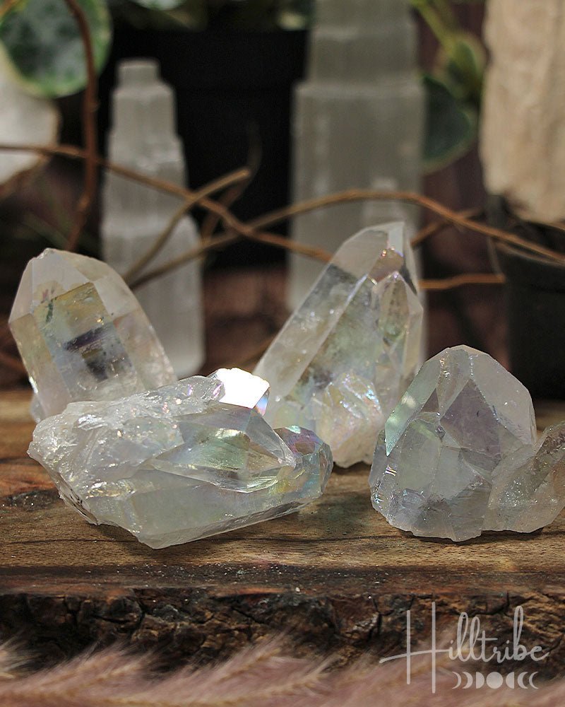 Angel (Opal) Aura Clear Quartz Cluster 7cm from Hilltribe Ontario