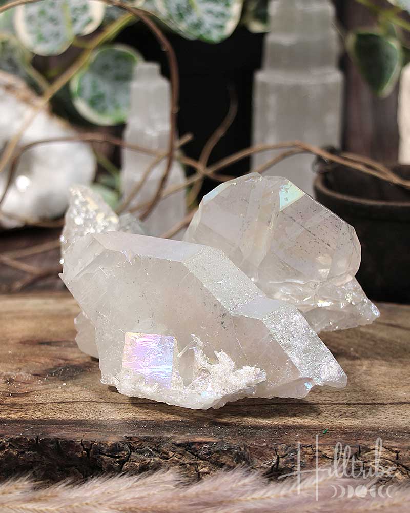 Angel (Opal) Aura Clear Quartz Cluster A from Hilltribe Ontario