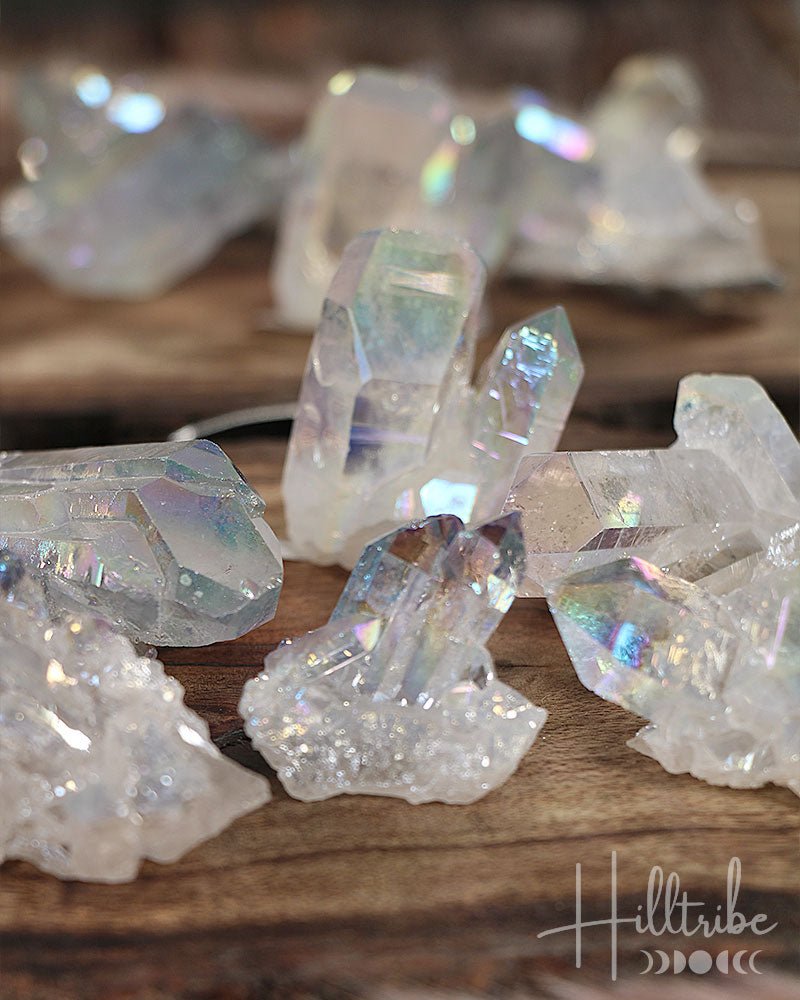 Angel (Opal) Aura Clear Quartz Cluster from Hilltribe Ontario