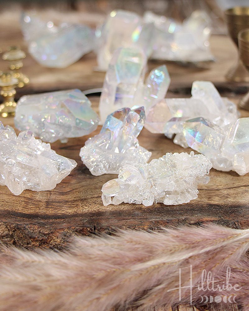 Angel (Opal) Aura Clear Quartz Cluster from Hilltribe Ontario