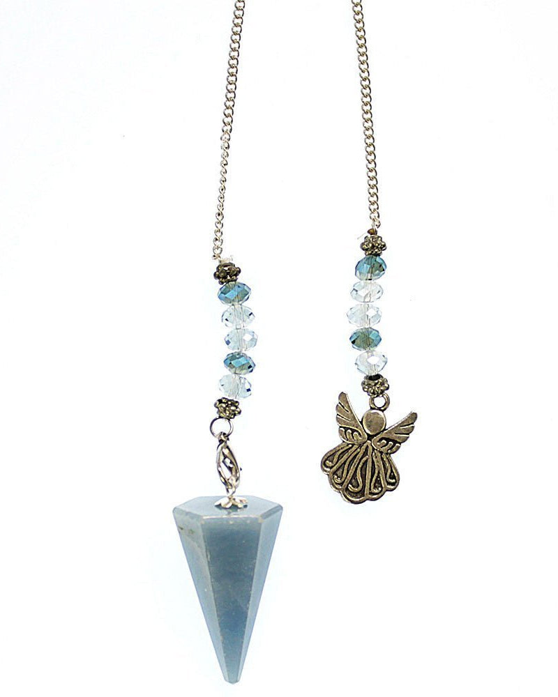 Angelite & Angel Pendulum from Hilltribe Ontario
