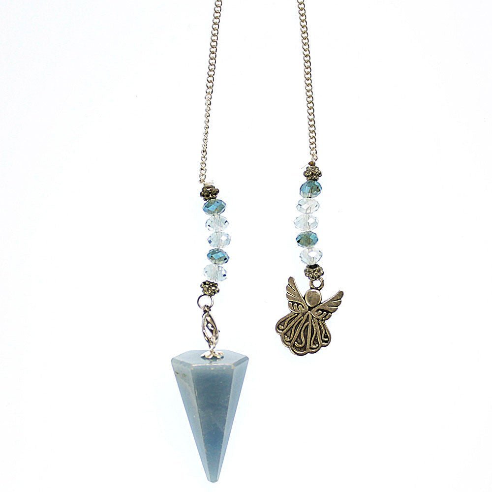 Angelite & Angel Pendulum from Hilltribe Ontario