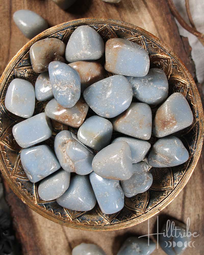 Angelite Tumbled from Hilltribe Ontario