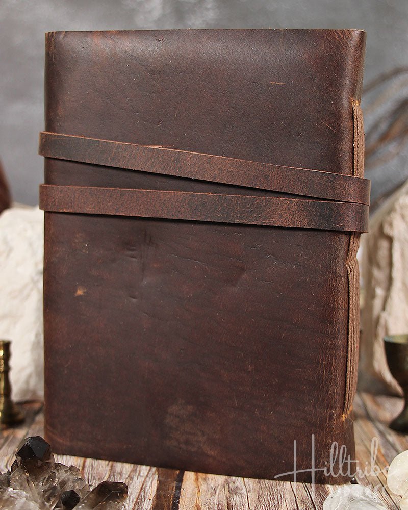 Antique Leather Journal + Key from Hilltribe Ontario