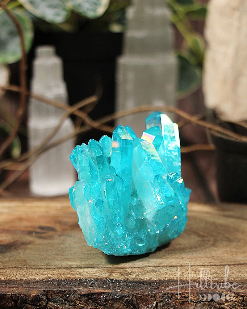 Aqua Aura Quartz Cluster 2 from Hilltribe Ontario