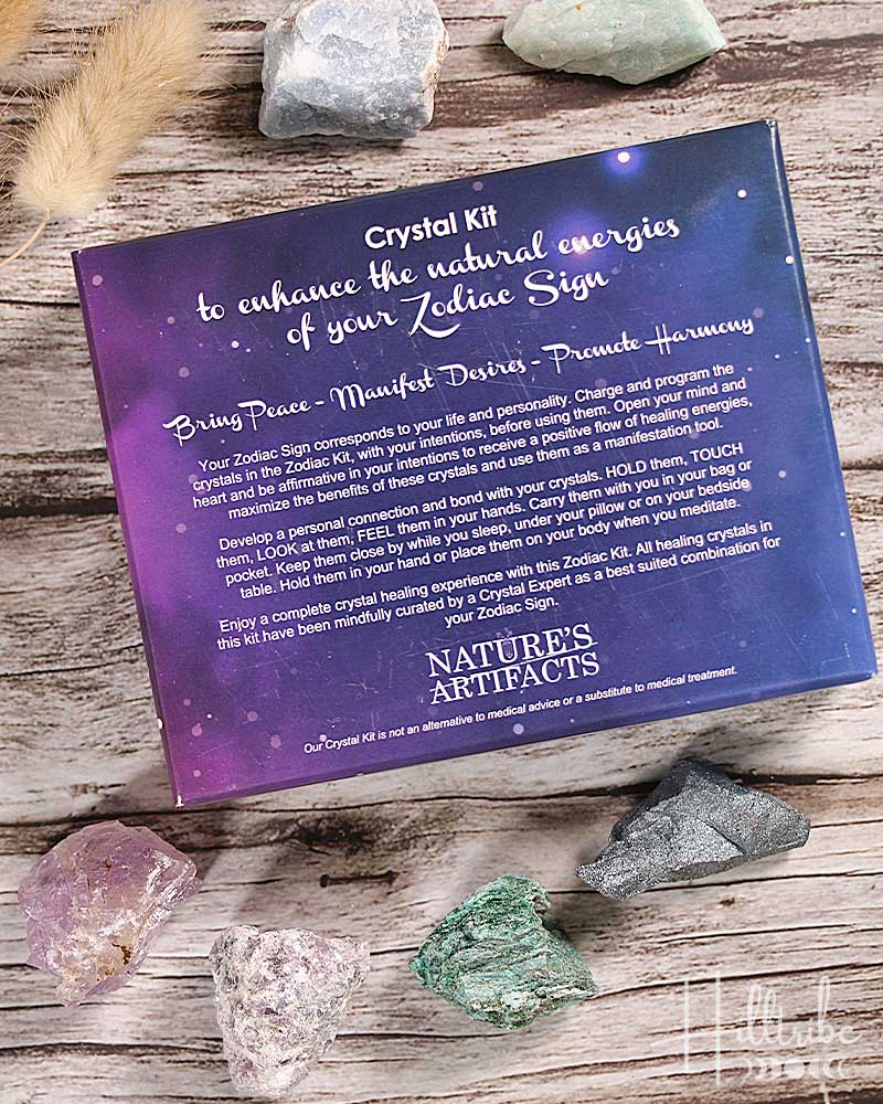 Aquarius Zodiac Natural Crystal Kit from Hilltribe Ontario