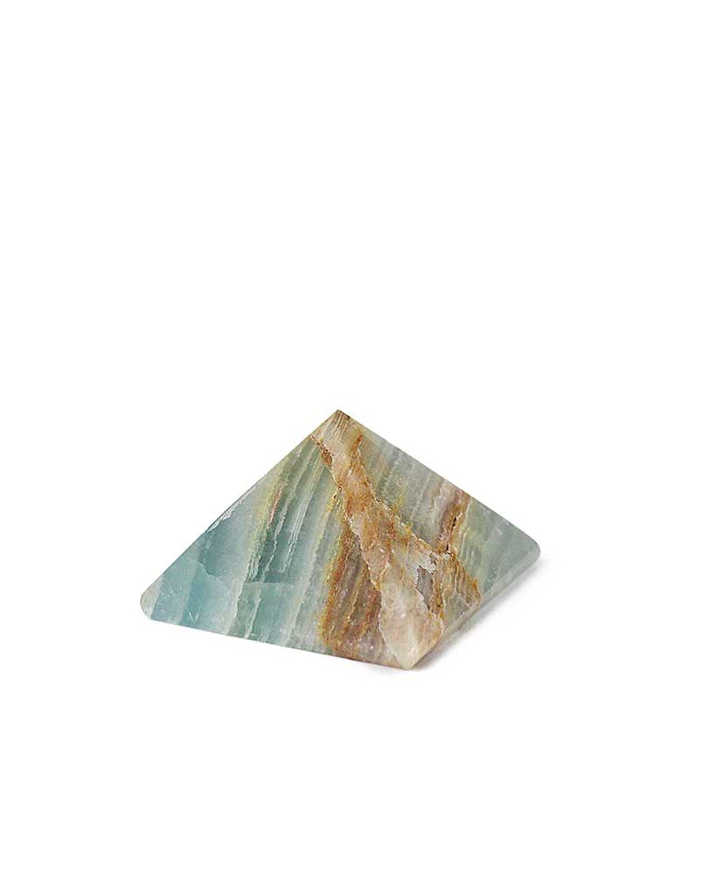 Aquatine Blue Calcite Pyramid from Hilltribe Ontario