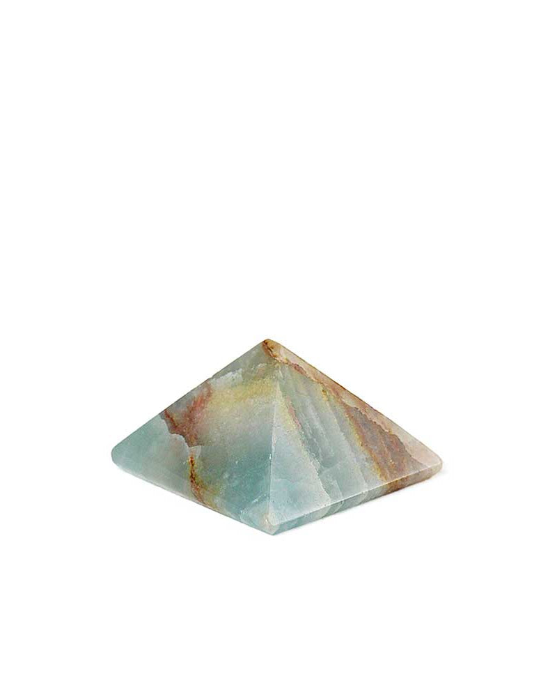Aquatine Blue Calcite Pyramid from Hilltribe Ontario