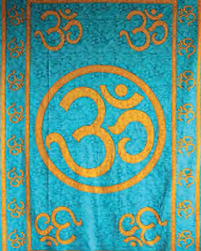 AUM Cotton Bed Sheet from Hilltribe Ontario