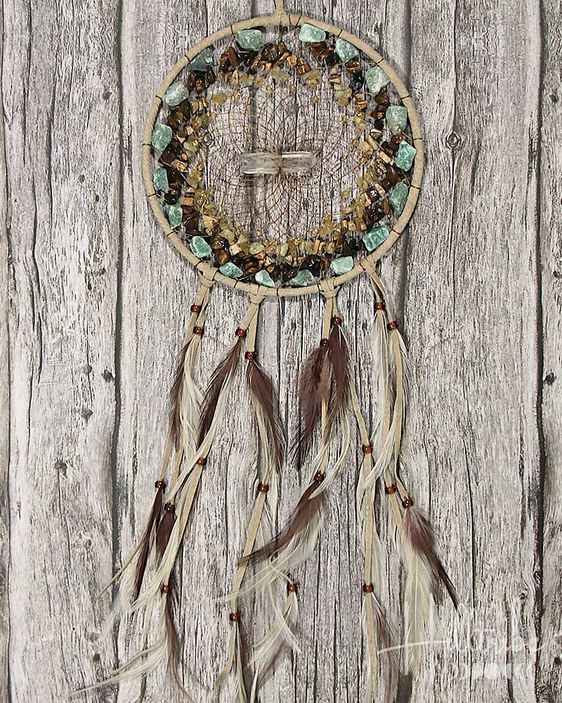 Aventurine Gemstone Medley Vision Seeker Dreamcatcher 6" from Hilltribe Ontario
