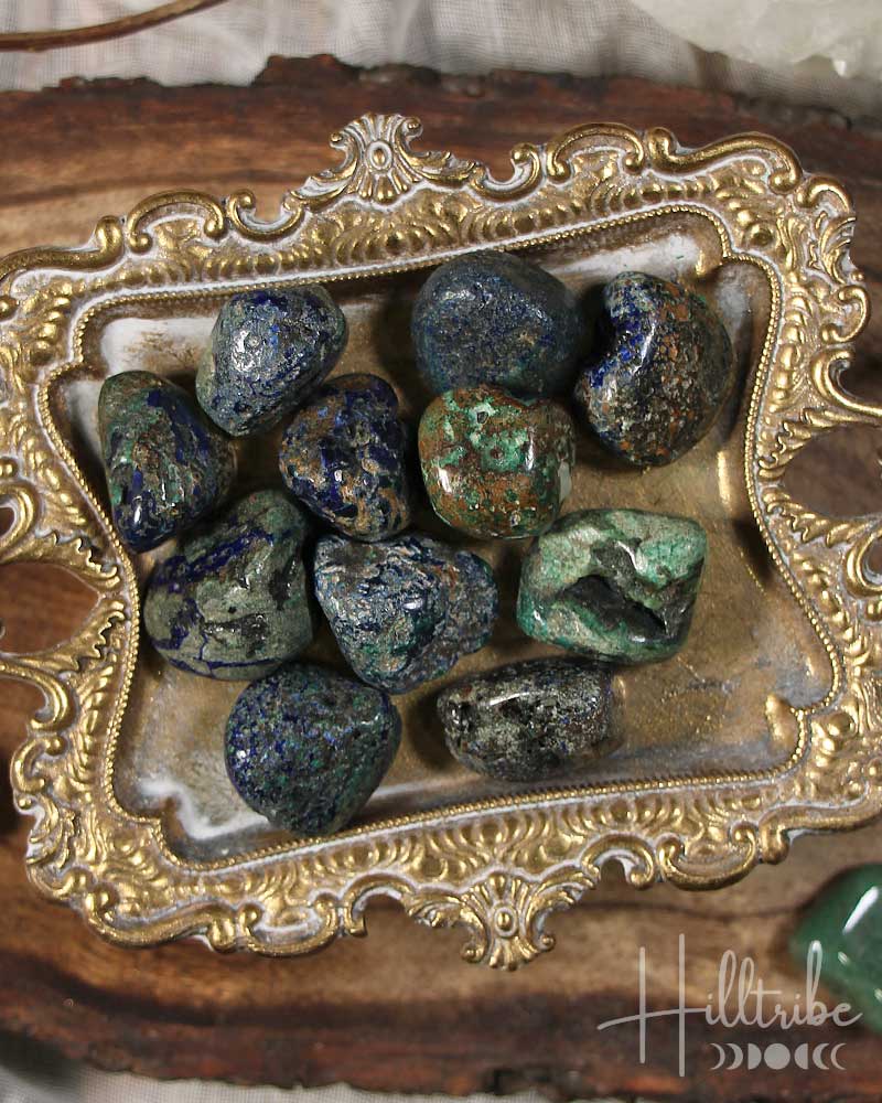 Azurite Tumbled from Hilltribe Ontario