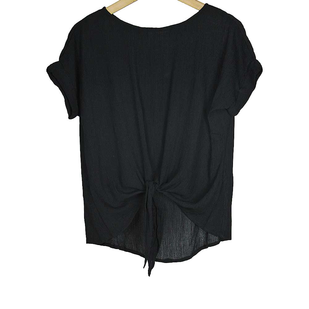 Black Crepe Tie Top from Hilltribe Ontario