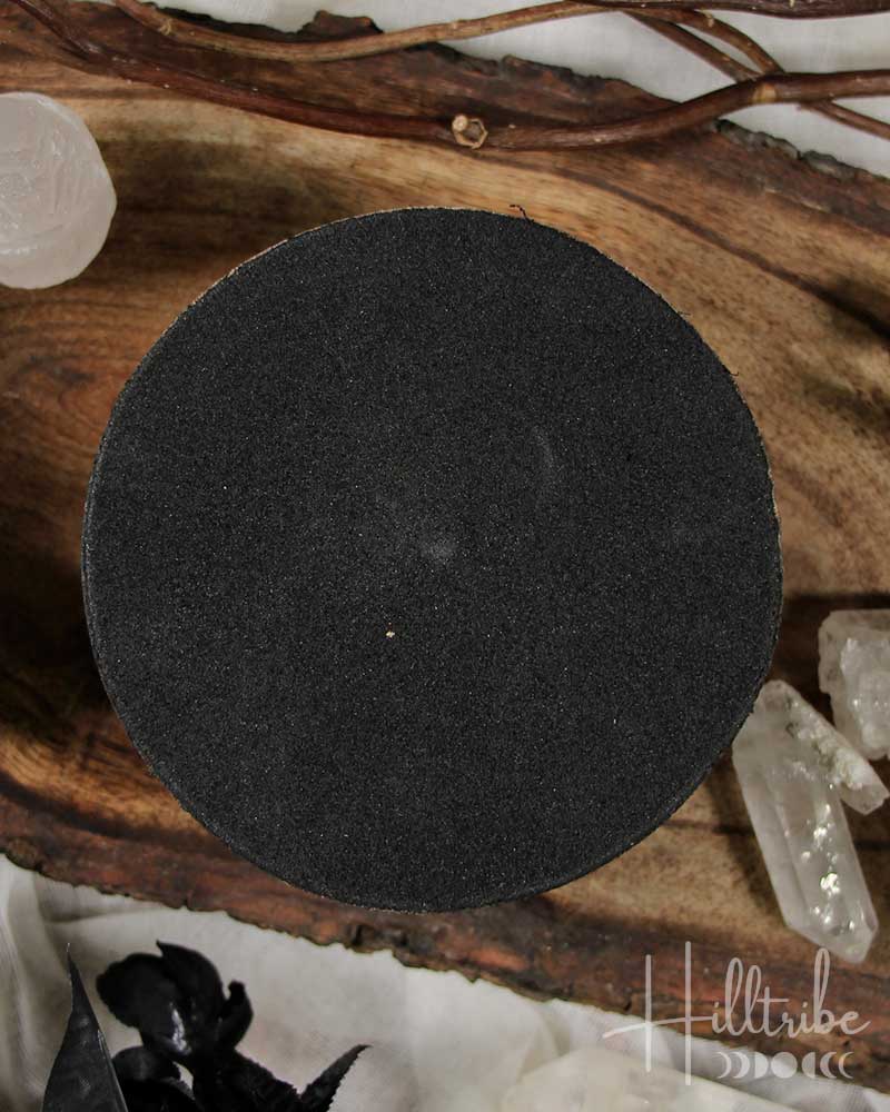 Black Lunar Phases Round Incense Holder from Hilltribe Ontario