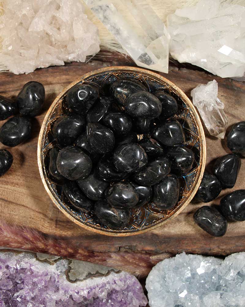 Black Onyx Tumbled from Hilltribe Ontario