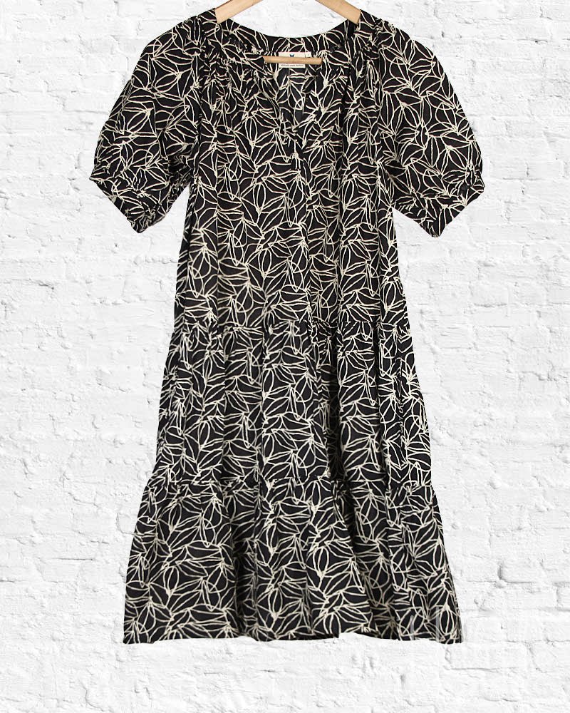 Black Petal Organic Cotton Althea Dress from Hilltribe Ontario