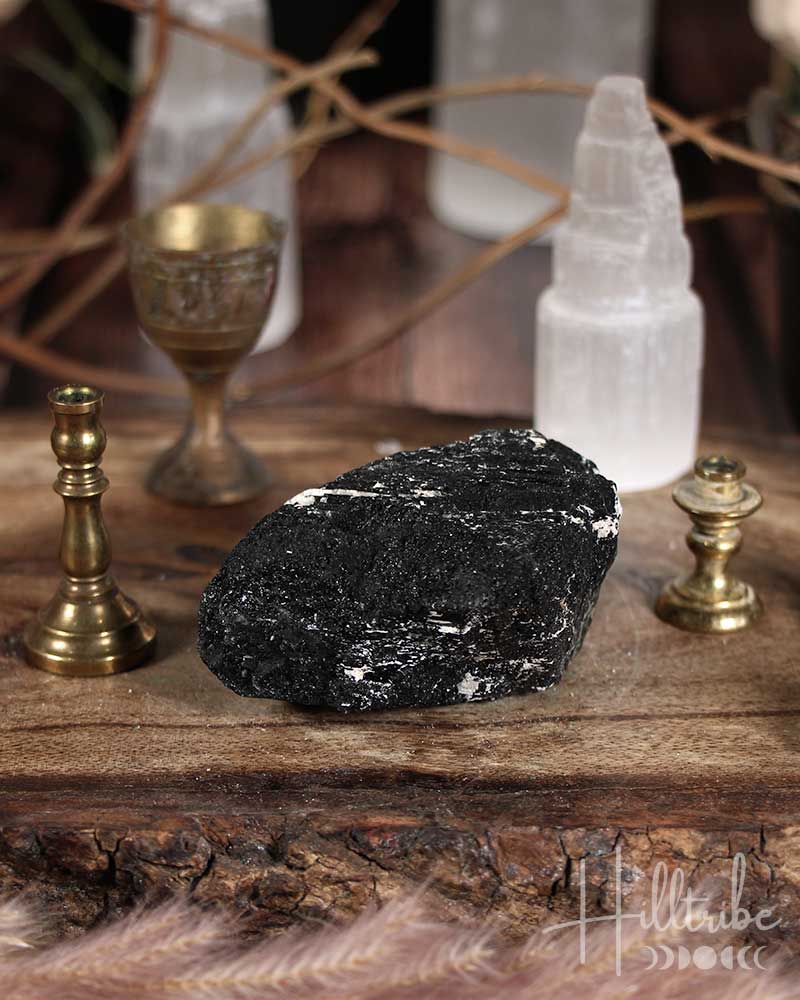 Black Tourmaline Mineral Specimen from Hilltribe Ontario