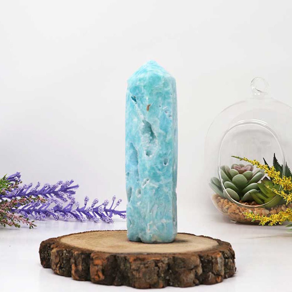 Blue Aragonite Tower from Hilltribe Ontario