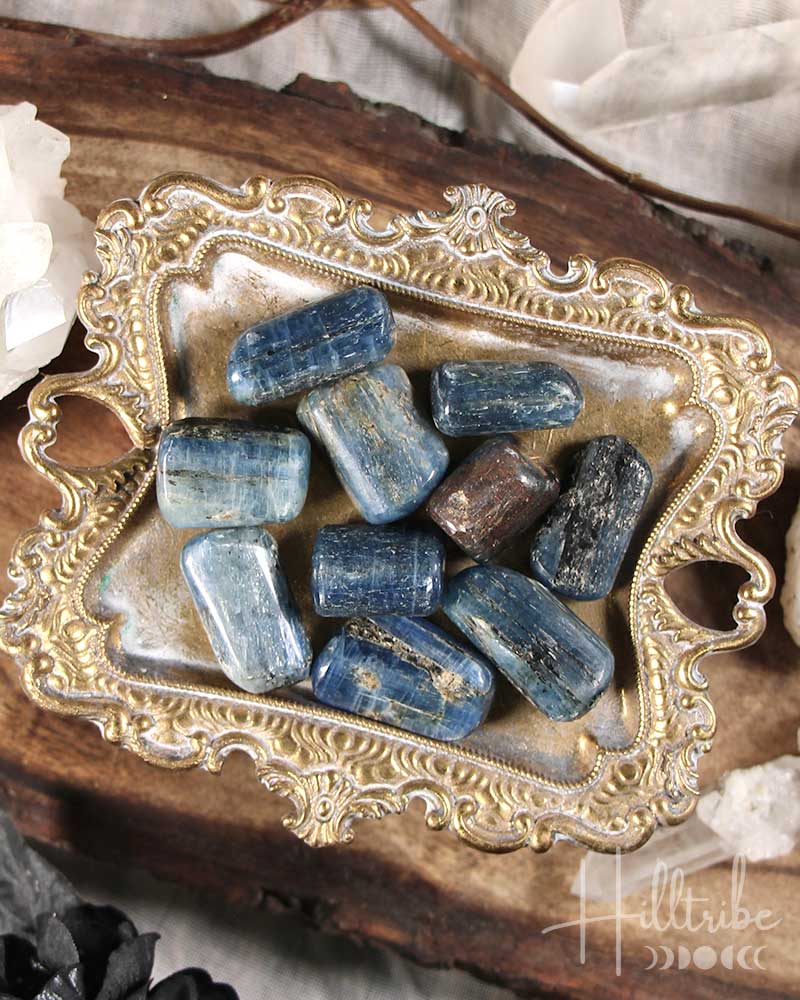 Blue Kyanite Tumbled from Hilltribe Ontario