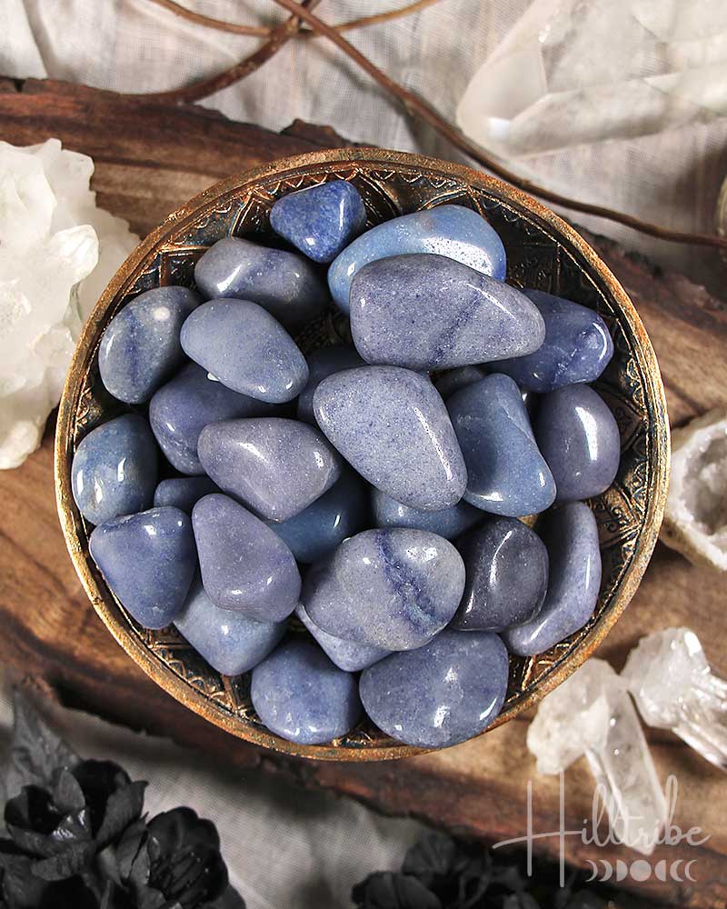 Blue Quartz Tumbled from Hilltribe Ontario