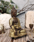 Brass + Copper Medicine Buddha Murti 6" from Hilltribe Ontario