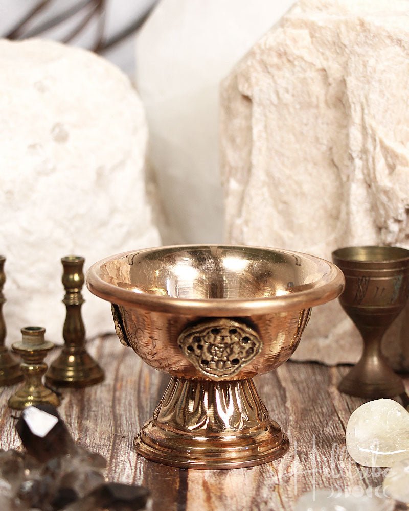 Brass Incense + Charcoal Dish from Hilltribe Ontario