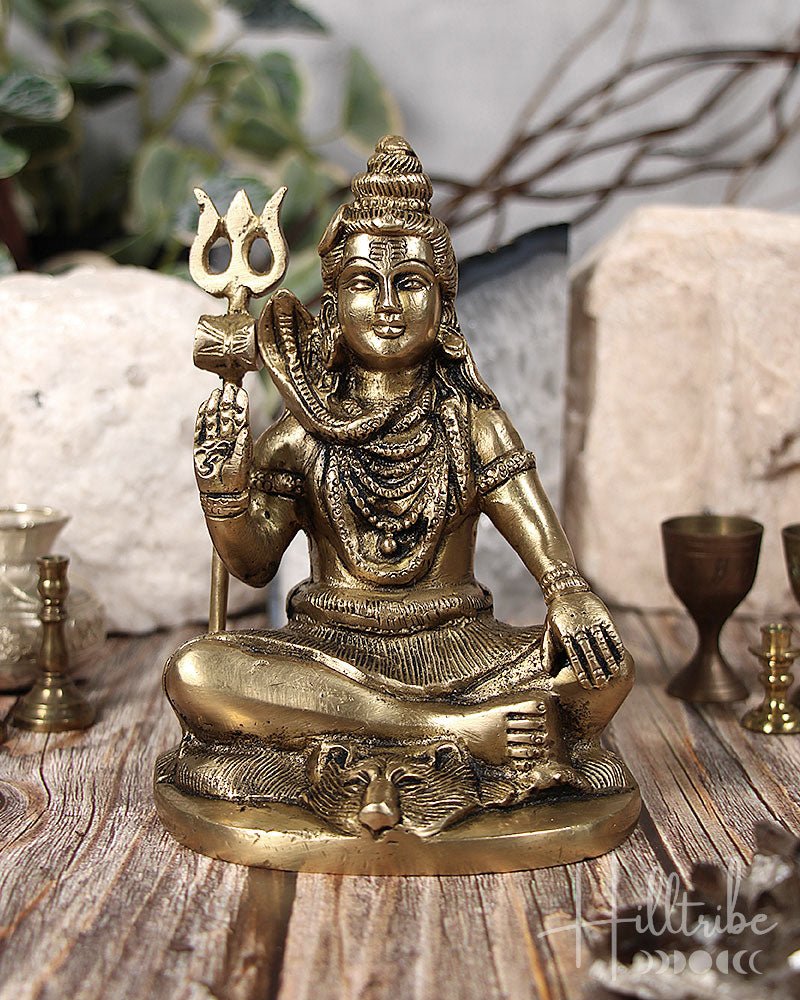 Brass Lord Shiva Idol from Hilltribe Ontario