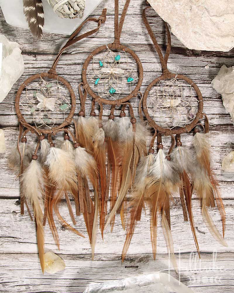 Brown Gemstone Vision Seeker Dreamcatcher 2.5" from Hilltribe Ontario