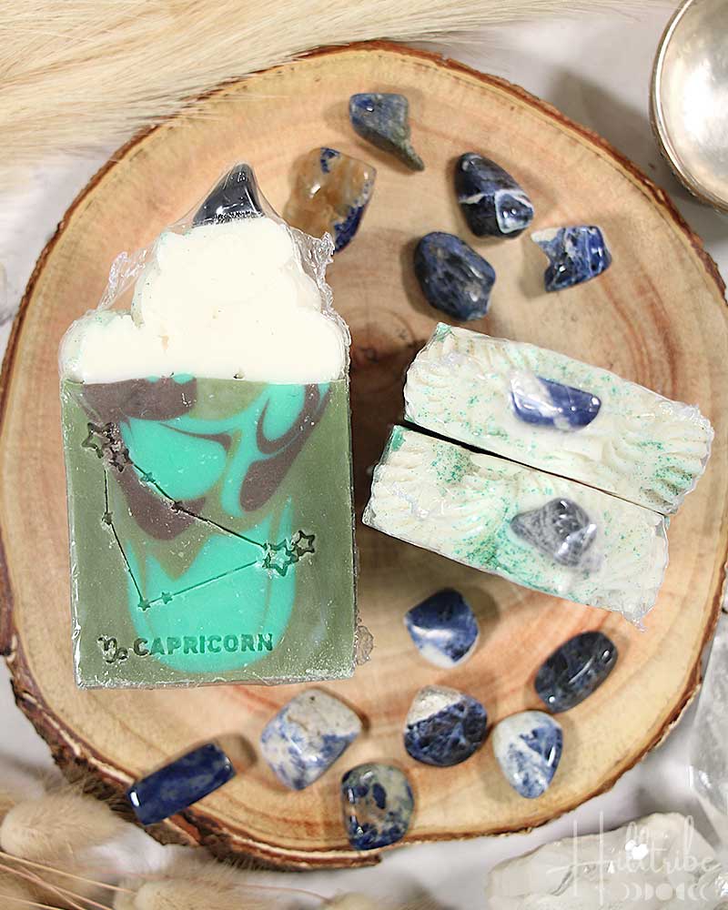 Capricorn Crystal Zodiac Artisinal Handmade Soap from Hilltribe Ontario