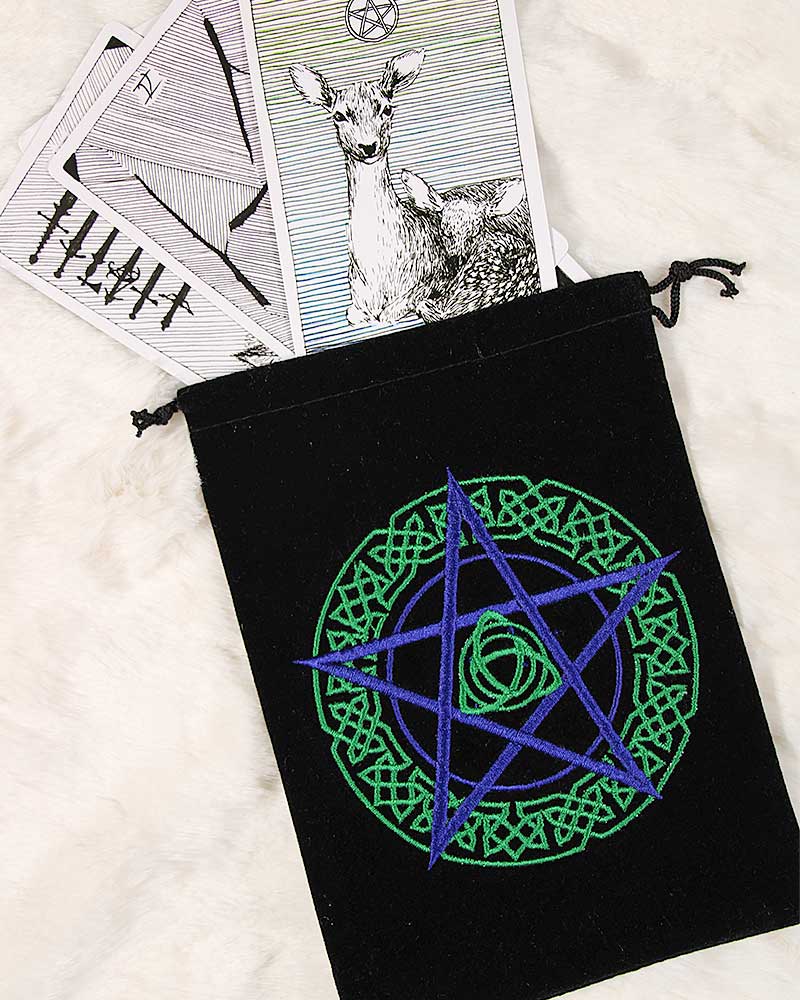 Celtic Pentacle Velvet Tarot/Oracle Bag from Hilltribe Ontario