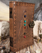 Chakra Yogi Leather Journal from Hilltribe Ontario