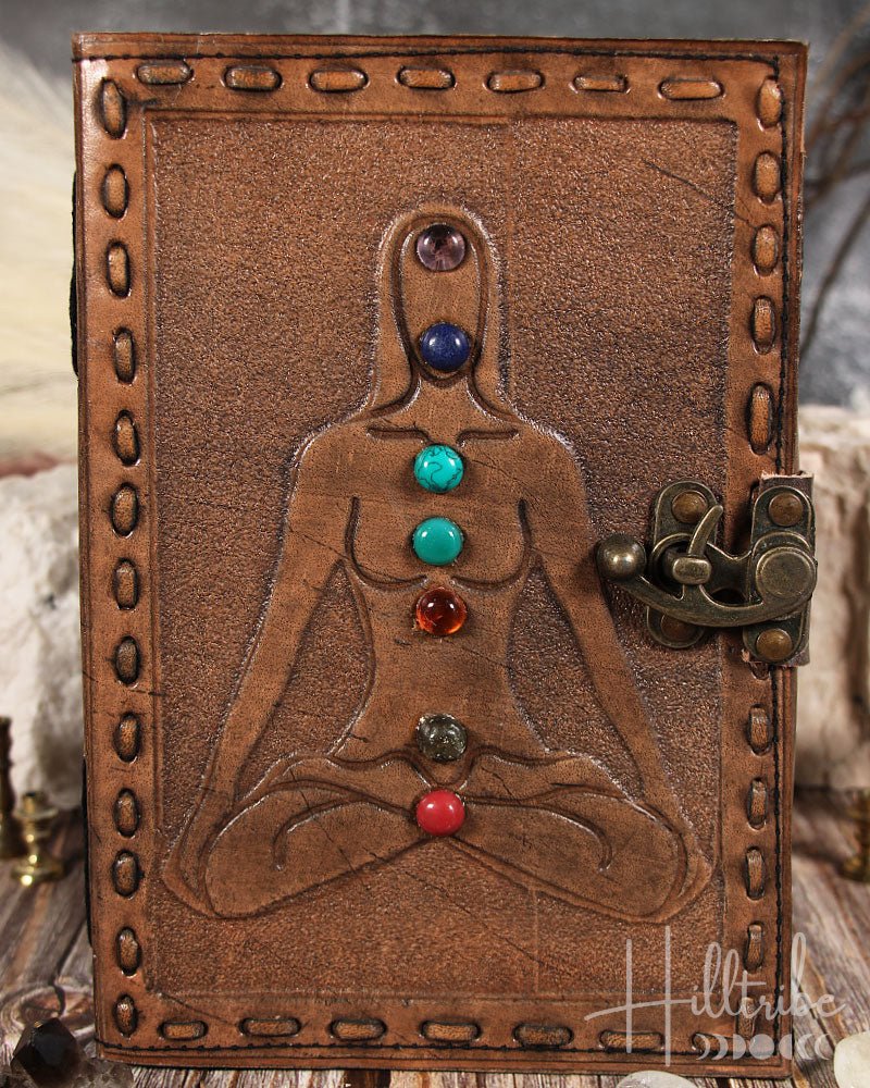 Chakra Yogi Leather Journal from Hilltribe Ontario